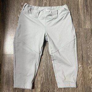 Bellalete Women’s Softball Pants Size Adult Large Gray Belt Loop 4-Way Stretch